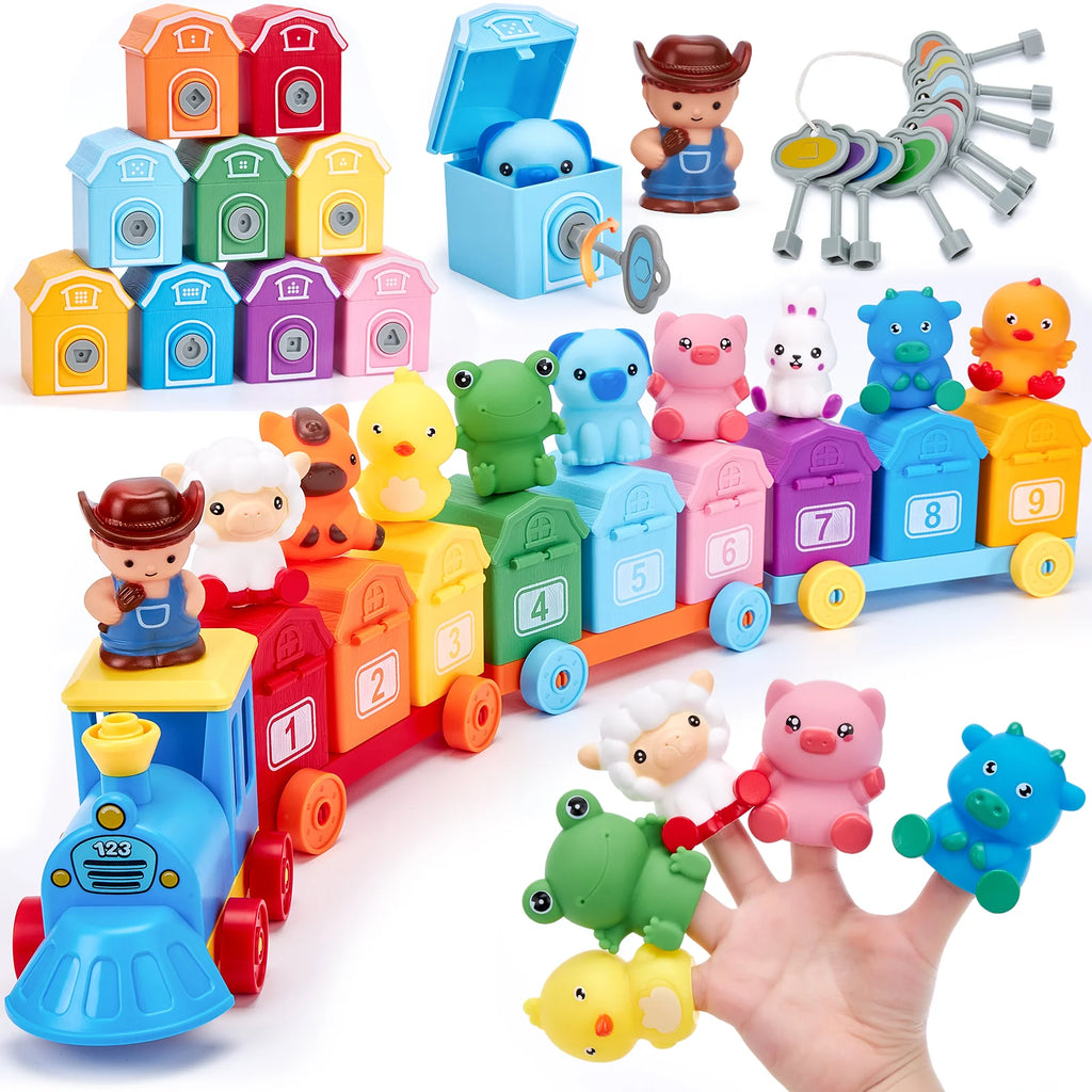 Tots and Mom Train Set with Farm Animals