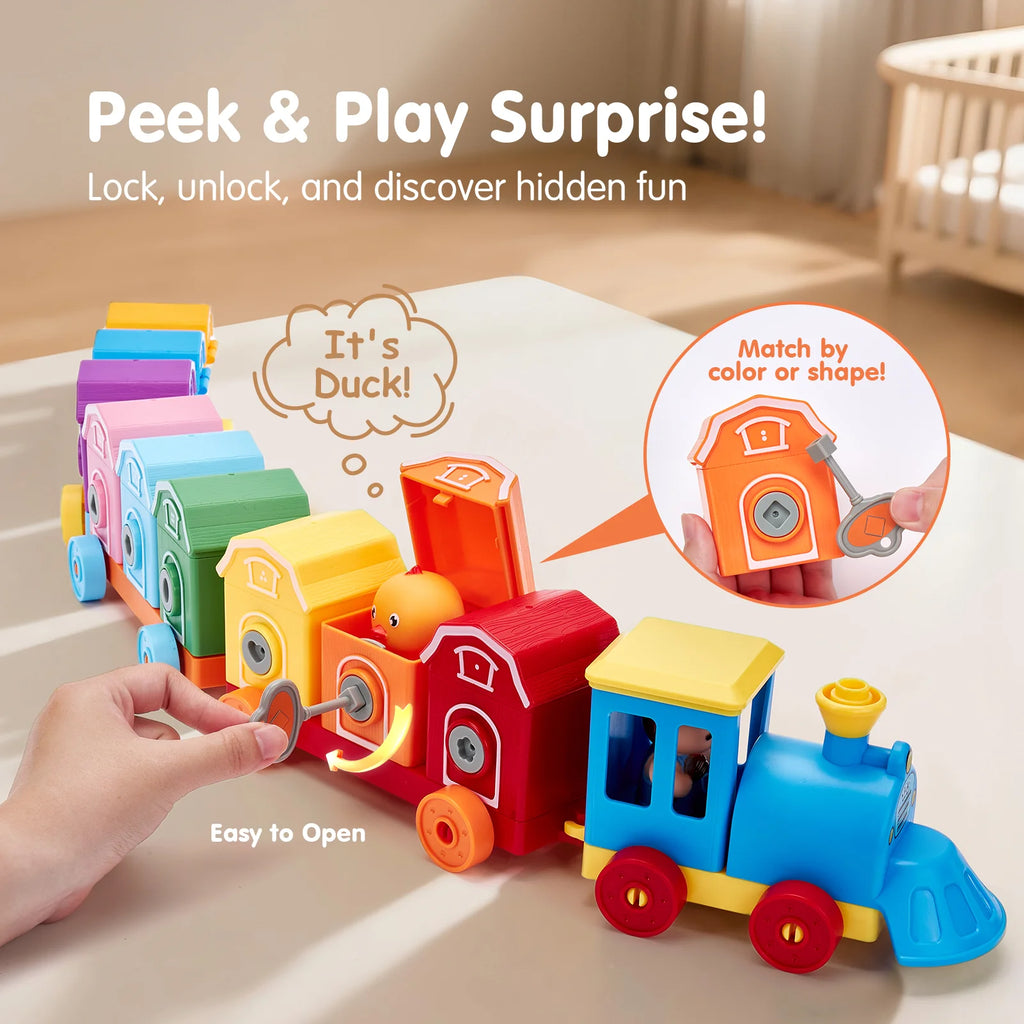 Tots and Mom Train Set with Farm Animals