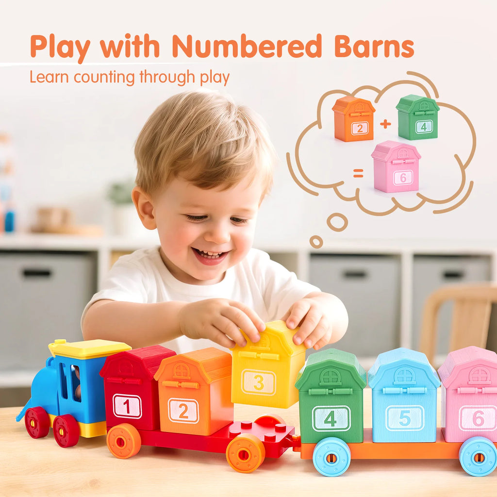Tots and Mom Train Set with Farm Animals
