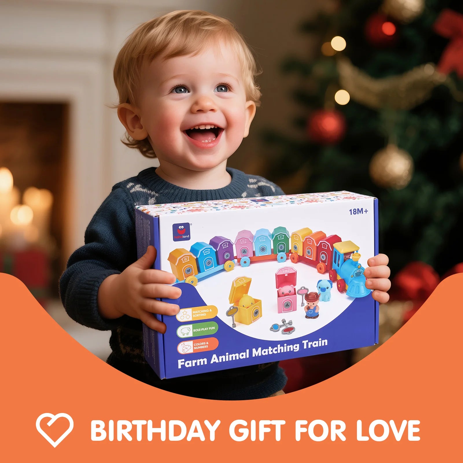 Tots and Mom Train Set with Farm Animals